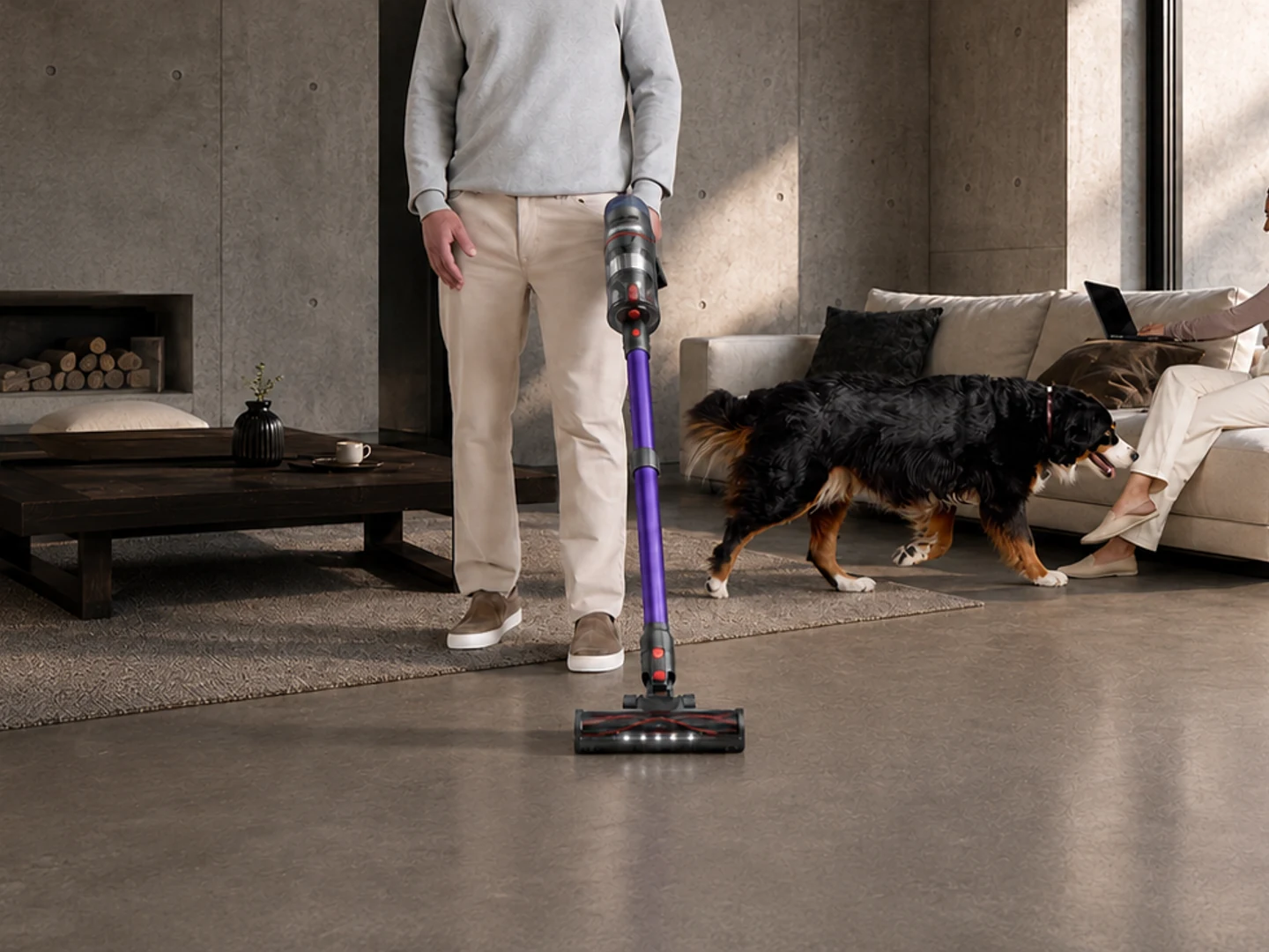 Le Nexam V1 Pro en mode à main, utilisé sur un canapé